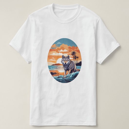 海辺の狼 Tシャツ (デザイン正面)