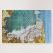 海辺の白い石の崖 ジグソーパズル (横)