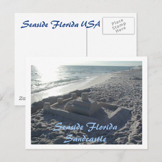 海辺の砂城 ポストカード (正面/裏面)