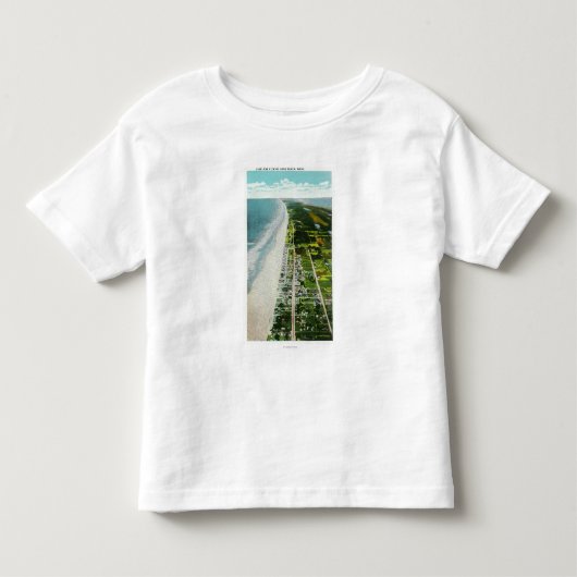 海辺の空中写真 トドラーTシャツ (正面)