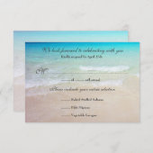 海辺の結婚式 返信 正確なゲスト数 メニュー (正面/裏面)