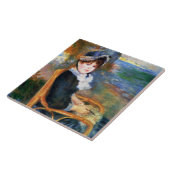 海辺の若い女性(ルノアール) タイル (側面)