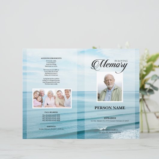 海辺の葬儀テンプレート (スタンド正面)