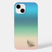 海辺の虹とグラデーションの海ストライプ車 Case-Mate iPhoneケース (裏面)