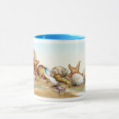 海辺の貝殻のそばで マグカップ (中央)