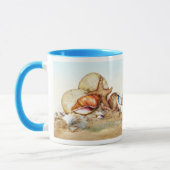 海辺の貝殻のそばで マグカップ (左)