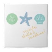 海辺の貝 タイル (正面)