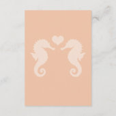 海辺の輝きと夕日の夢結婚の エンクロージャーカード (裏面)