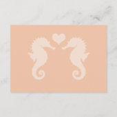 海辺の輝きと夕日の夢結婚の エンクロージャーカード (裏面)