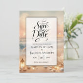 海辺の輝きと夕日の夢結婚の セーブザデート (スタンド正面)