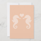 海辺の輝きと夕日の夢結婚の セーブザデート (裏面)