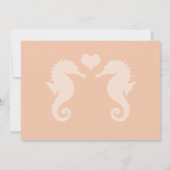 海辺の輝きと夕日の夢結婚の セーブザデート (裏面)