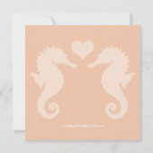 海辺の輝きと夕日の夢結婚の 招待状 (裏面)