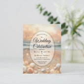 海辺の輝きと夕日の夢結婚の 招待状 (スタンド正面)