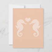 海辺の輝きと夕日の夢結婚の 招待状 (裏面)