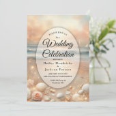 海辺の輝きと夕日の夢結婚の 招待状 (スタンド正面)