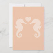 海辺の輝きと夕日の夢結婚の 招待状 (裏面)