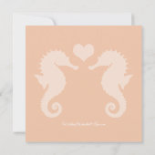 海辺の輝きと夕日の夢結婚の 招待状 (裏面)