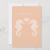 海辺の輝きと夕日の夢結婚の 招待状 (裏面)