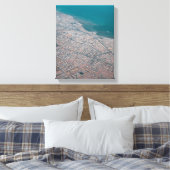 海辺の都市の航空写真 キャンバスプリント (インサイチュ (寝室))