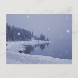 海辺の雪の日のポストカード ポストカード