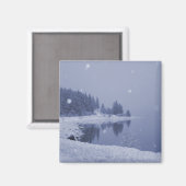 海辺の雪景色マグネット マグネット (正面/裏面)