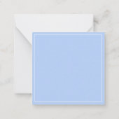 海辺の青と白のヒトデパーソナライズされたオ ノートカード (裏面)