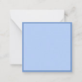 海辺の青と白のヒトデパーソナライズされたオ ノートカード (裏面)