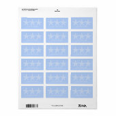 海辺の青と白のヒトデパーソナライズされたオ ラベル (フルシート)