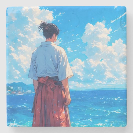海辺の静寂 – Seaside Tranquility ストーンコースター (正面)