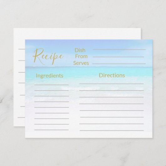 海辺の風景 シー ブルー レシピ (正面/裏面)