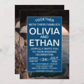 海辺の風景 ビーチパーティー 結婚式招待状 招待状 (正面/裏面)