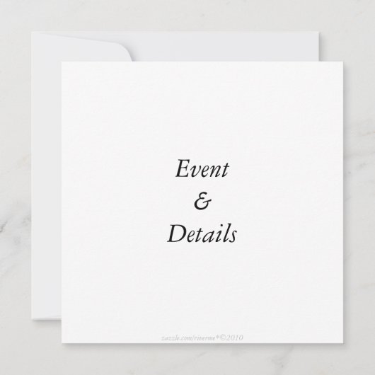 ©海辺の黒と白の自転車を使ったカスタム招待状 招待状 (裏面)