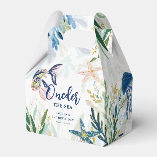 海辺の1歳の誕生日 Oneder the Sea Coastal 1st Birthday フェイバーボックス (正面サイド)