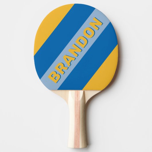 海辺はっきりしたストライプの名前 卓球ラケット (正面)
