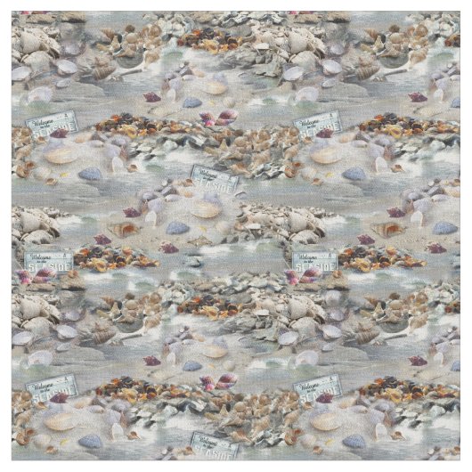 海辺へようこそ ファブリック (クローズアップ)