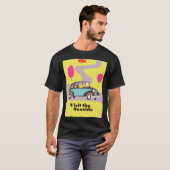海辺へ行こう ビンテージカー ポスター Tシャツ (正面フル)