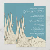 海辺をテーマにした30歳の誕生日パーティーの招待状 招待状 (正面/裏面)