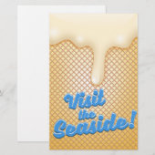 海辺を訪れる 便箋 (正面/裏面)