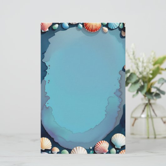 海辺シェル文房具 便箋 (スタンド正面)