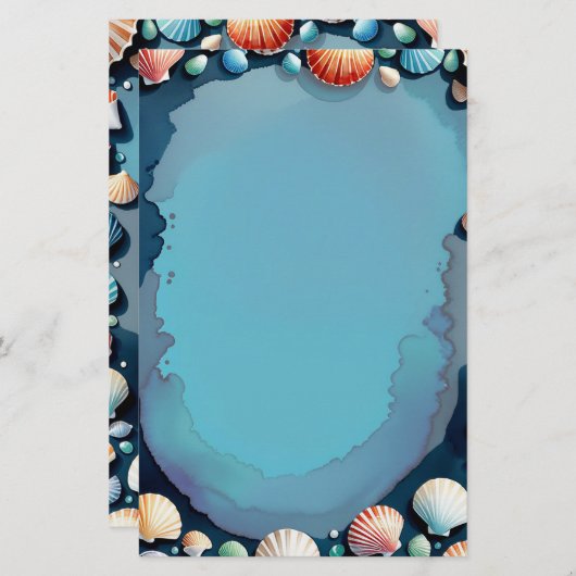 海辺シェル文房具 便箋 (正面/裏面)