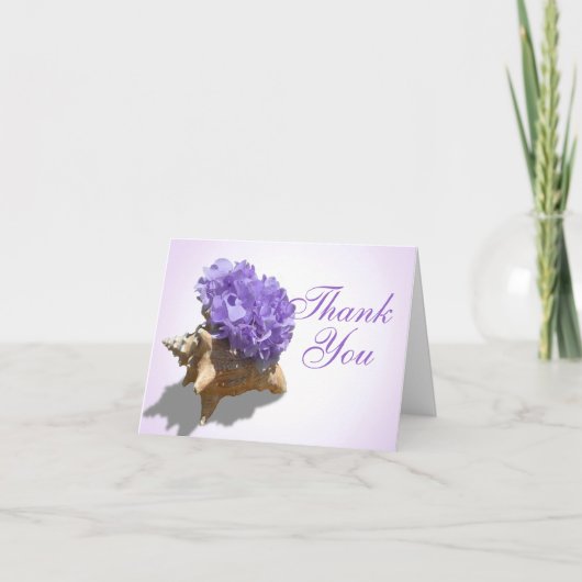 海辺パープルアジサイありがとう サンキューカード (正面)