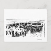 海辺ビーチとプロムナード写真2 ポストカード (正面)