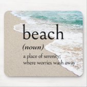 海辺ビーチの定義 マウスパッド (正面)