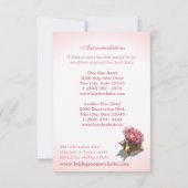 海辺ピンクのあじさい結婚の洞察力 招待状 (裏面)