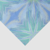 海辺フローラ水色抽象芸術パターン 薄葉紙 (詳細)