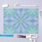 海辺フローラ水色抽象芸術パターン 薄葉紙 (クラフト)