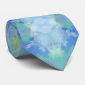 海辺フローラ水色抽象芸術繰り返しパターン ネクタイ (ロール)