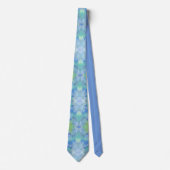 海辺フローラ水色抽象芸術繰り返しパターン ネクタイ (正面)