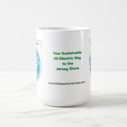 海辺ライン(ホワイトシールド)コーヒーマグ コーヒーマグカップ (中央)